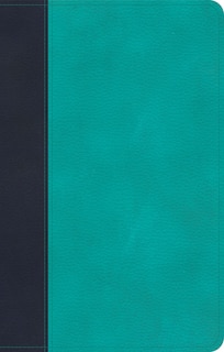 Front cover_CSB Personal Size Bible, Navy/Teal LeatherTouch