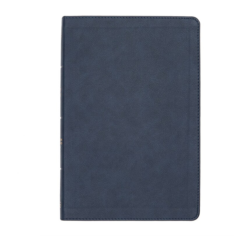 Front cover_CSB Large Print Thinline Bible, Navy LeatherTouch