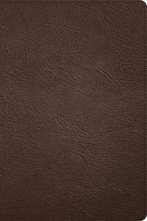 Front cover_CSB Large Print Thinline Bible, Holman Handcrafted Collection, Brown Premium Goatskin