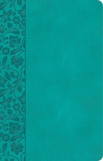 Front cover_CSB Large Print Personal Size Reference Bible, Teal LeatherTouch
