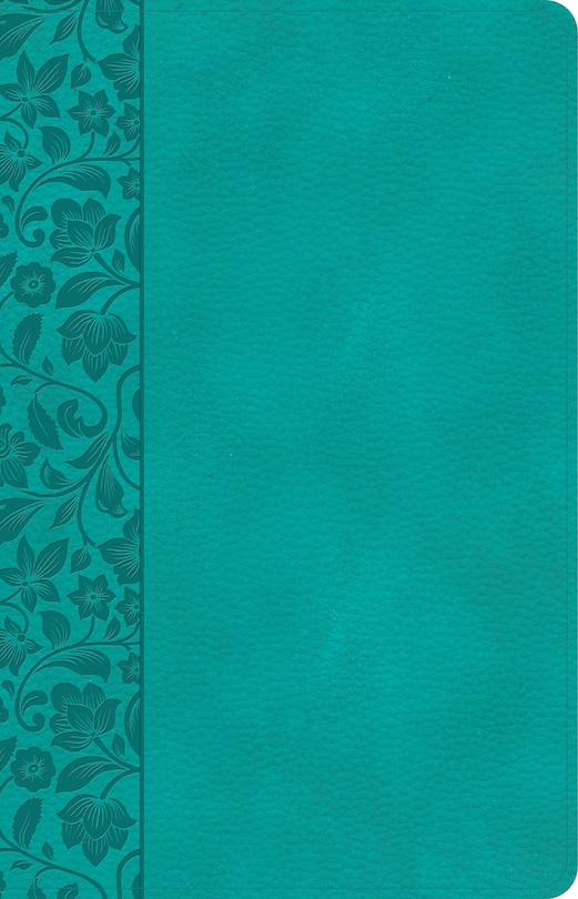 Front cover_CSB Large Print Personal Size Reference Bible, Teal LeatherTouch