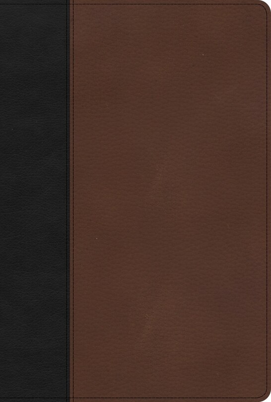 Front cover_KJV Large Print Thinline Bible, Black/Brown LeatherTouch