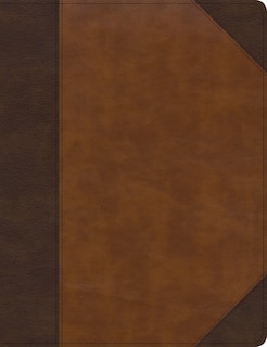 Front cover_CSB Notetaking Bible, Large Print Edition, Brown/Tan LeatherTouch Over Board