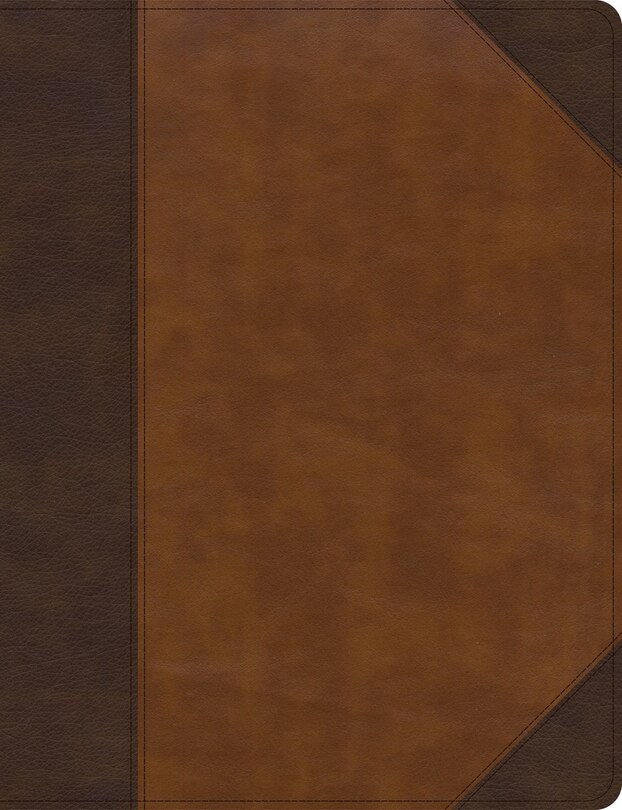 Front cover_CSB Notetaking Bible, Large Print Edition, Brown/Tan LeatherTouch Over Board
