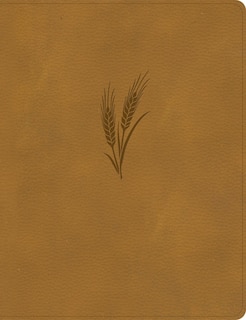 Front cover_CSB Notetaking Bible, Large Print Edition, Camel LeatherTouch