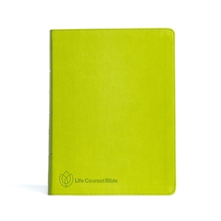 Front cover_CSB Life Counsel Bible, Apple Green LeatherTouch