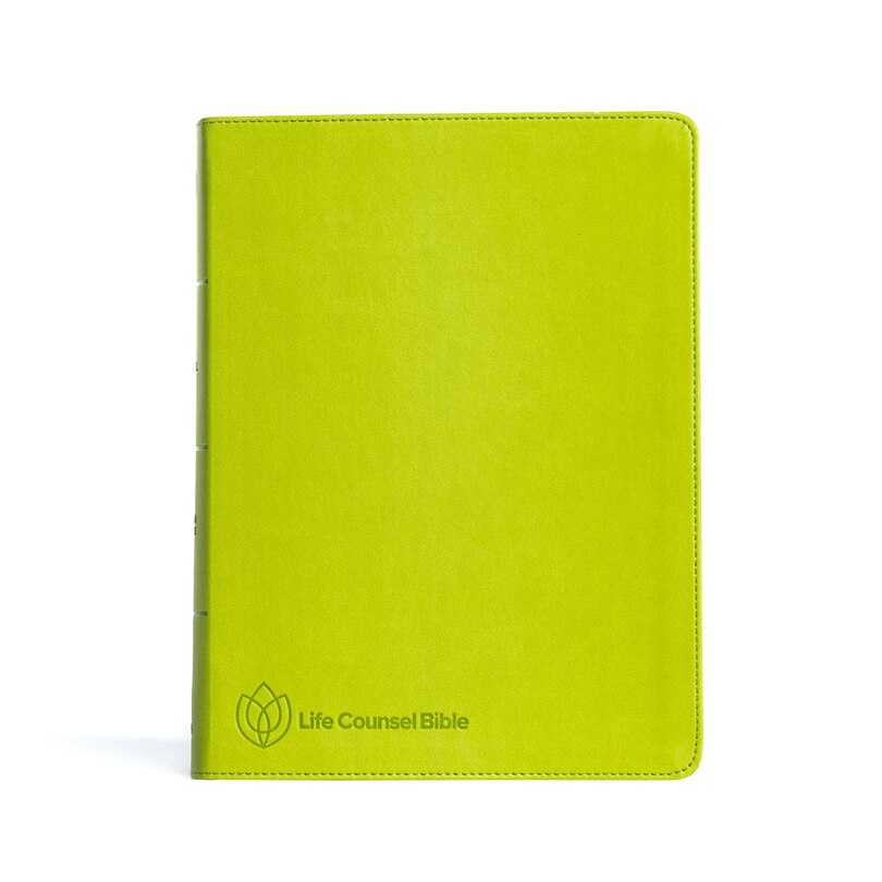 Front cover_CSB Life Counsel Bible, Apple Green LeatherTouch