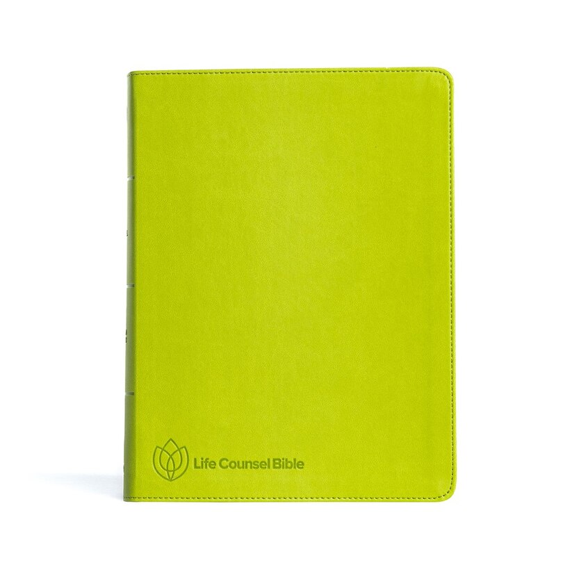 Front cover_CSB Life Counsel Bible, Apple Green LeatherTouch, Indexed
