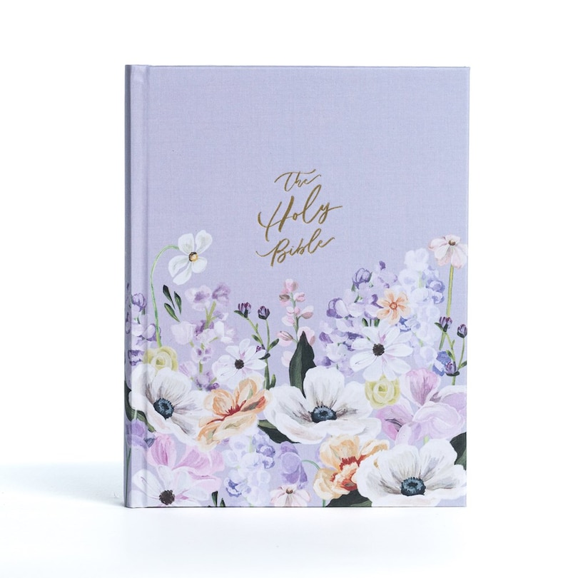 Front cover_KJV Notetaking Bible, Large Print Hosanna Revival Edition, Lavender/Peach Cloth Over Board