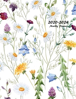 2020-2024 Monthly Planner: Large Five Year Planner With Floral Cover (volume 6)