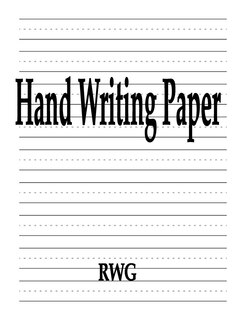 Front cover_Hand Writing Paper