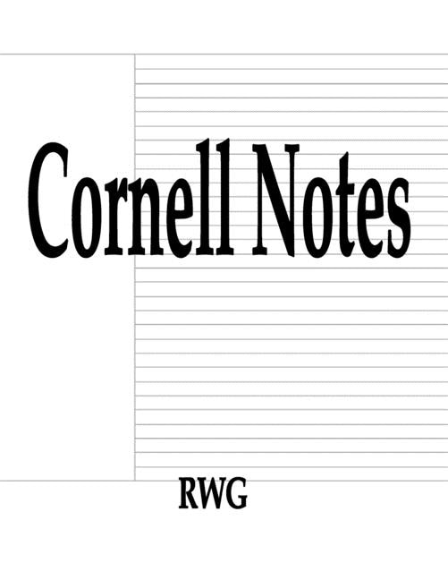 Cornell Notes: 200 Pages 8.5 X 11