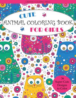 Front cover_Cute Animal Coloring Book for Girls