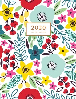 2020 Monthly Planner: Large Monthly Planner With Inspirational Quotes And Flower Coloring Pages (volume 1)