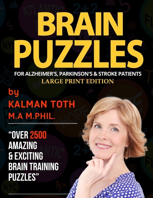 Front cover_Brain Puzzles For Alzheimer's, Parkinson's & Stroke Patients