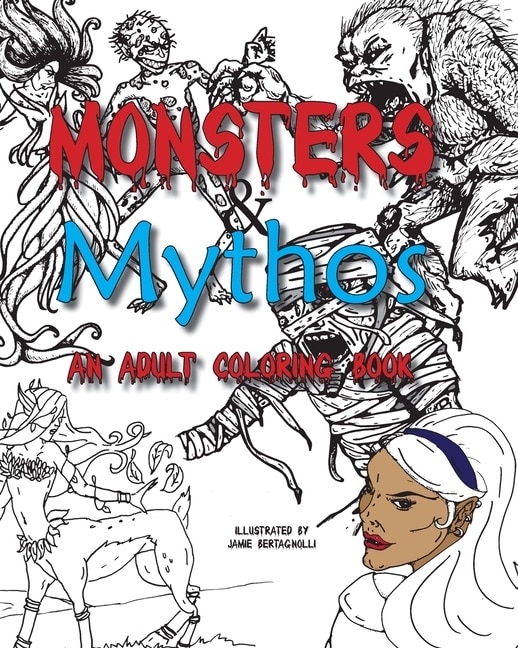 Couverture_Monsters and Mythos, An Adult Coloring Book