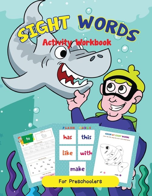 Front cover_Site Words Activity Workbook For K-1st Grade For Reading Success!