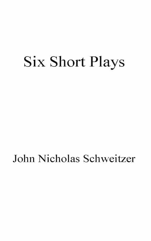 Front cover_Six Short Plays