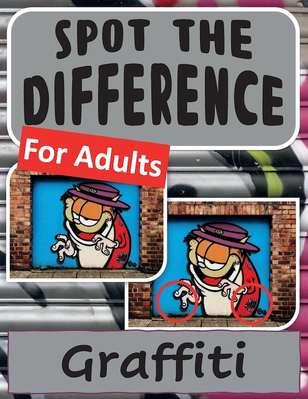Front cover_Spot the Difference Book for Adults - Graffiti
