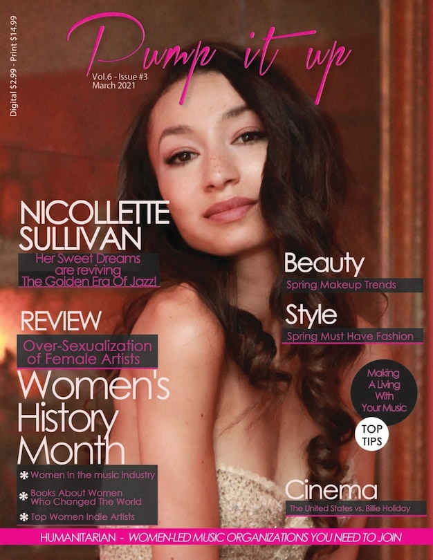 Front cover_Pump it up Magazine - Nicollette Sullivan - Women's History Month Edition