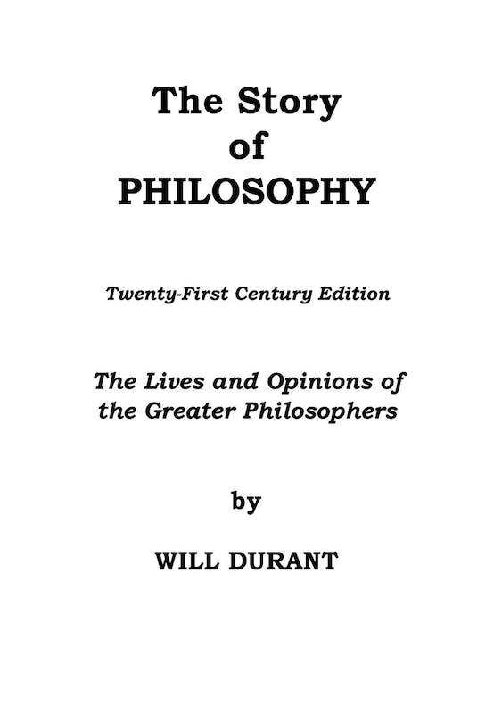 The Story of Philosophy
