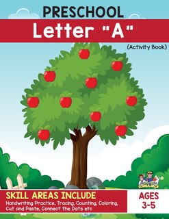 Couverture_Preschool - Letter A Handwriting Practice Activity Workbook. Apple and Apple Picking Theme!