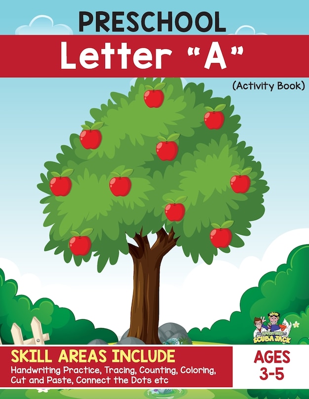 Couverture_Preschool - Letter A Handwriting Practice Activity Workbook. Apple and Apple Picking Theme!
