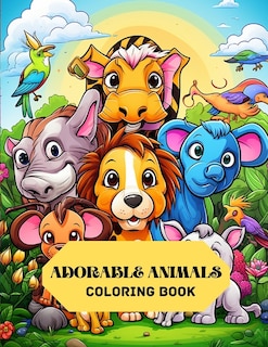 Front cover_Adorable Animals Coloring Book
