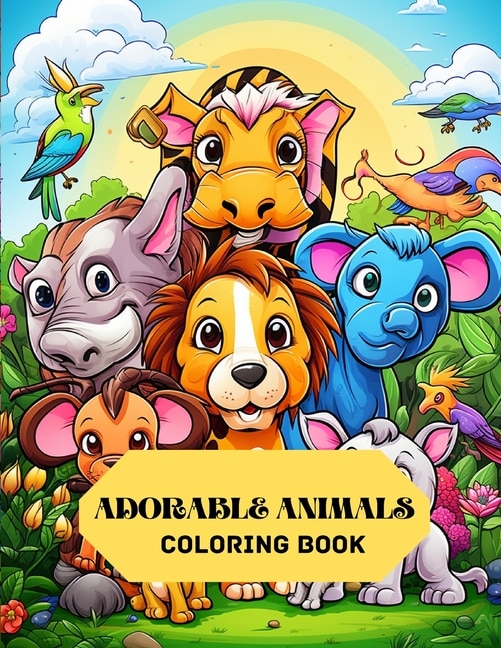 Front cover_Adorable Animals Coloring Book