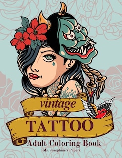 Vintage Tattoo Coloring Book