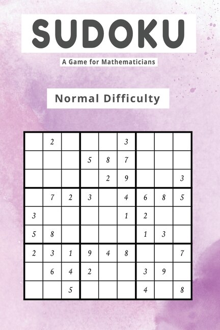 Front cover_Sudoku A Game for Mathematicians Normal Difficulty