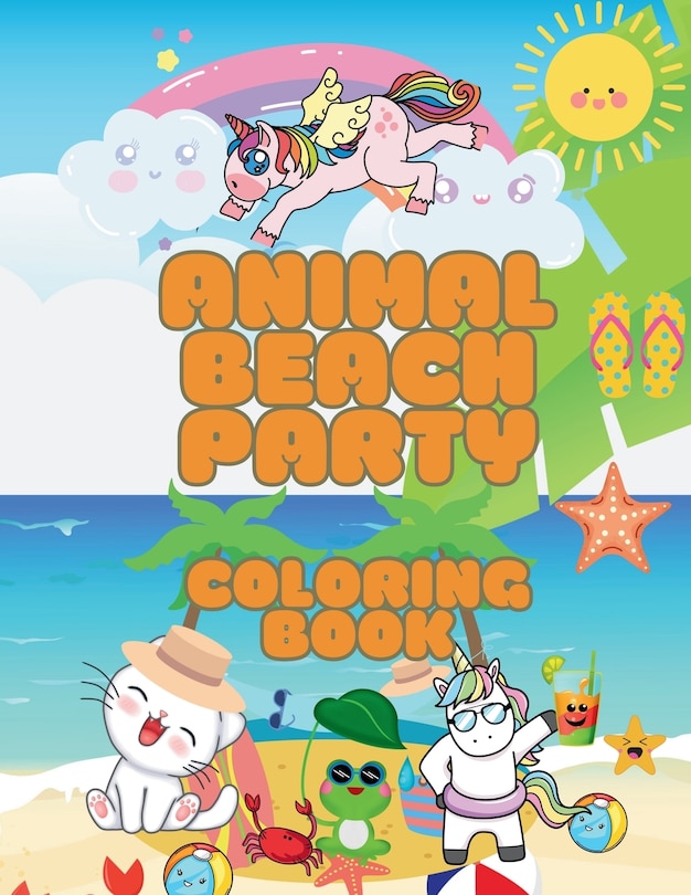 Couverture_Animal Beach Party Coloring Book