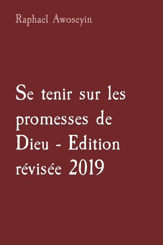 Couverture_Se tenir sur les promesses de Dieu - Edition r&eacute;vis&eacute;e 2019