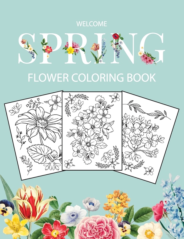 Front cover_Flower Coloring Book