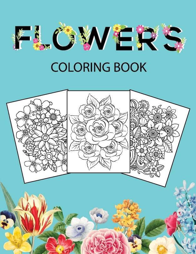 Front cover_Flowers Coloring Book