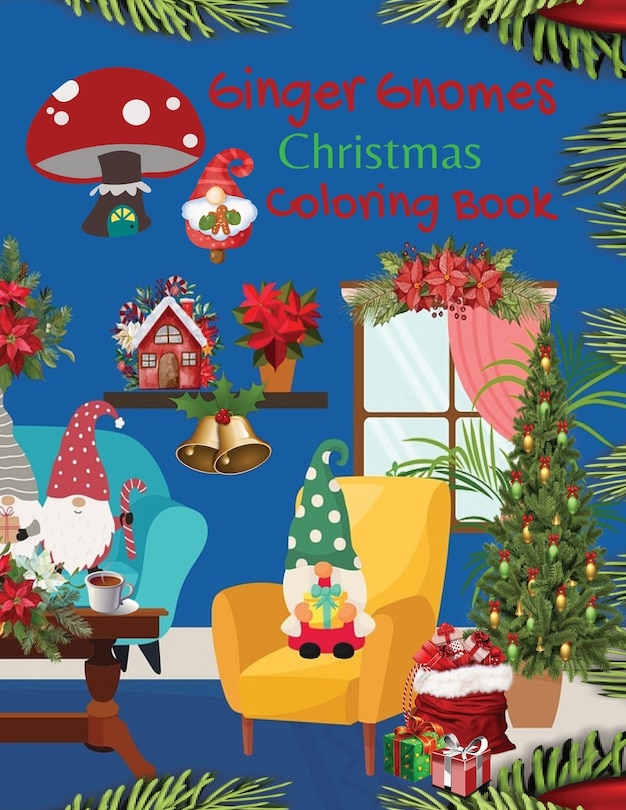 Front cover_Ginger Gnome Christmas Coloring Book