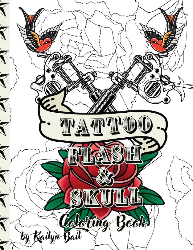 Front cover_Tattoo Flash and Skull Coloring Book