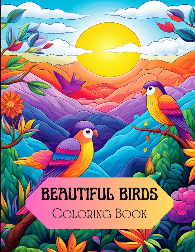 Front cover_Beautiful Birds Coloring Book