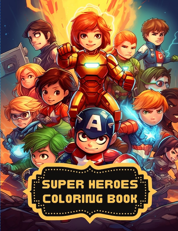 Front cover_Super Heroes Coloring Book