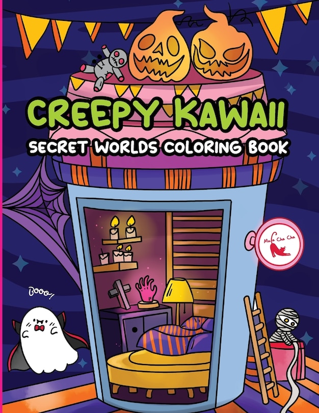 Front cover_Creepy Kawaii Secret Worlds Coloring Book