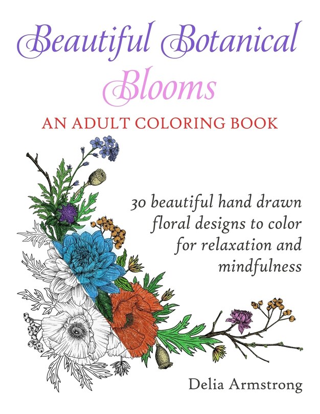 Couverture_Beautiful Botanical Blooms An Adult Coloring Book