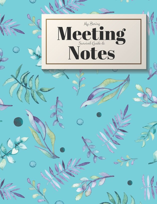 My Boring Meeting Survival Guide and Notes: 8.5x11 Meeting Notebook and Puzzle Book