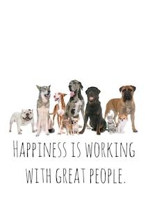 Happiness is working with great people.: Perfect goodbye gift for coworker that is leaving / going away gift for your co worker, boss, manager, employee.