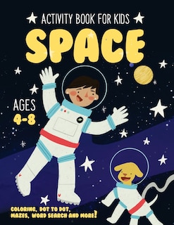 Front cover_Space Activity Book for Kids Ages 4-8