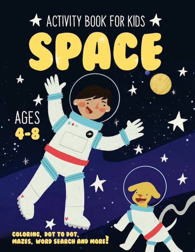 Front cover_Space Activity Book for Kids Ages 4-8