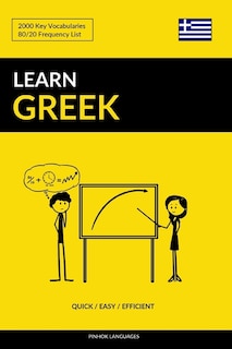 Couverture_Learn Greek - Quick / Easy / Efficient