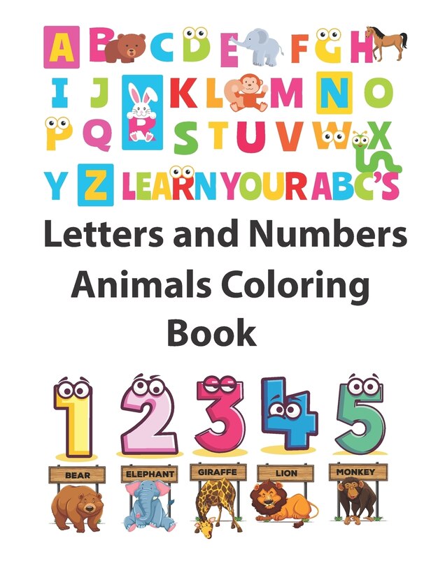 Couverture_Letters and Numbers Animals Coloring Book