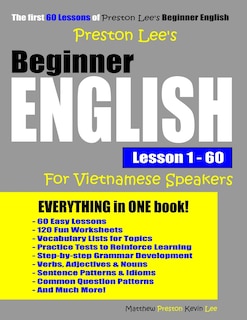 Front cover_Preston Lee's Beginner English Lesson 1 - 60 For Vietnamese Speakers