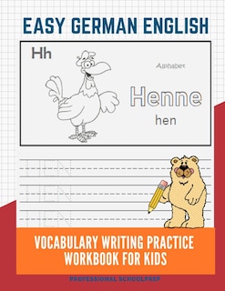 Front cover_Easy German English Vocabulary Writing Practice Workbook for Kids