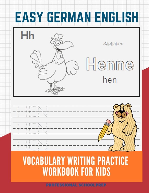 Front cover_Easy German English Vocabulary Writing Practice Workbook for Kids